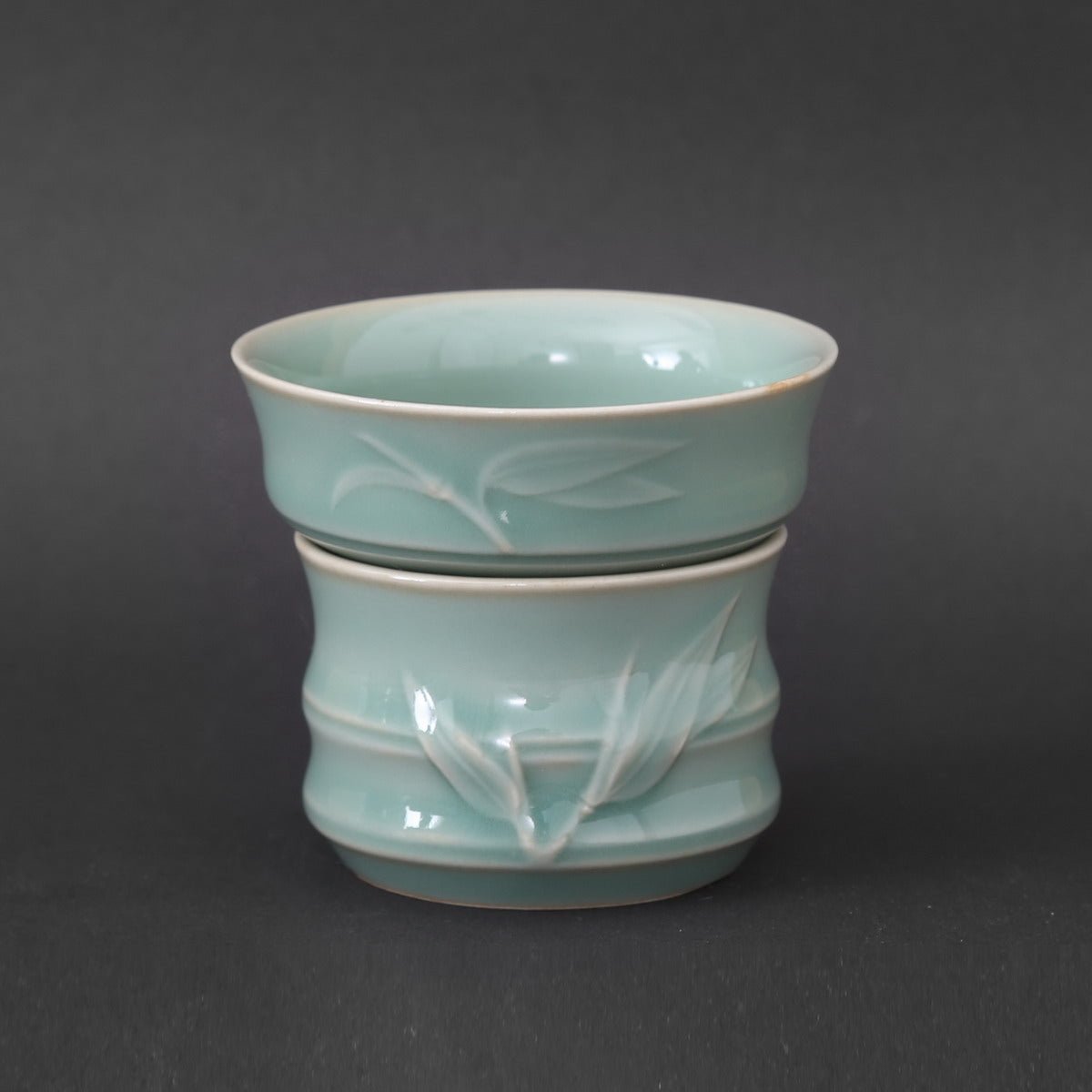 Longquan Celadon Blue bamboo Gift Tea Set - Taishan Tea Club