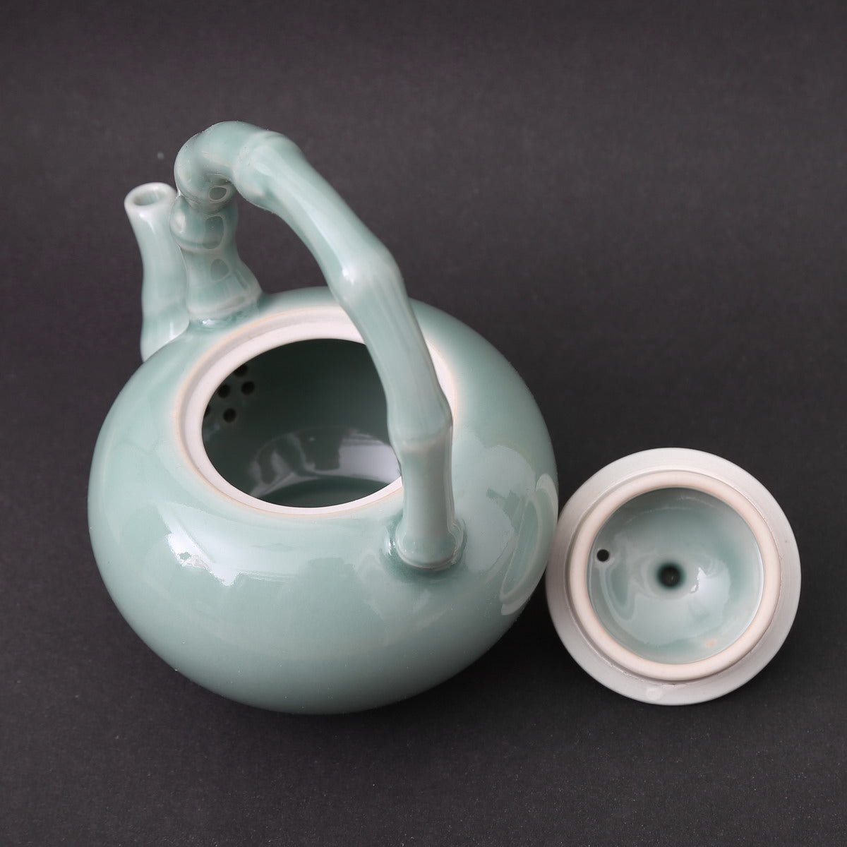 Longquan Celadon Blue Di Ware Bamboo Gift Tea Set - Taishan Tea Club