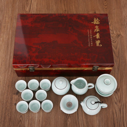 Longquan Celadon Di Ware Gift Tea Set - Taishan Tea Club