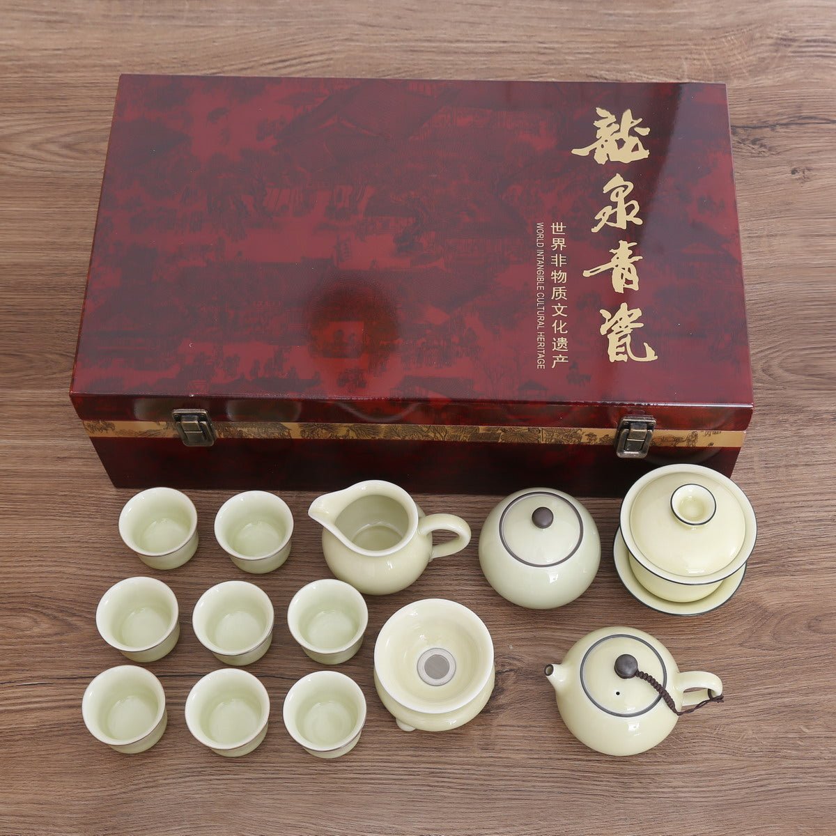 Longquan Celadon Di Ware Gift Tea Set - Taishan Tea Club