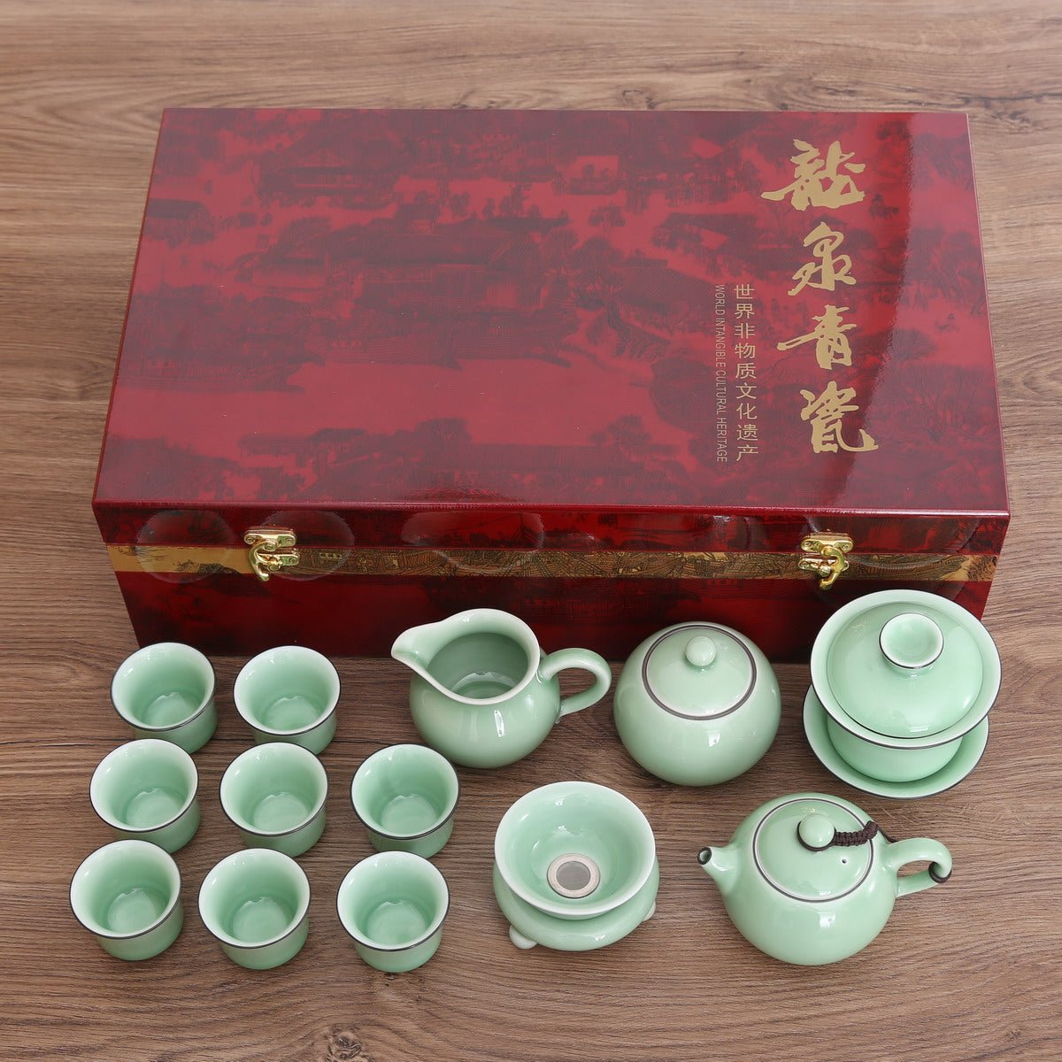 Longquan Celadon Di Ware Gift Tea Set - Taishan Tea Club