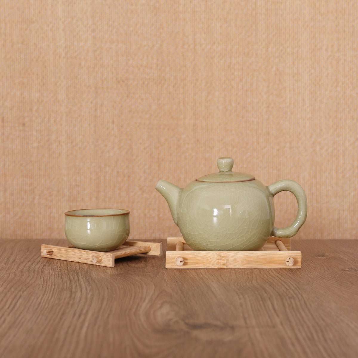 Longquan Celadon Ge Ware 3 Color Gift Tea Set - Taishan Tea Club