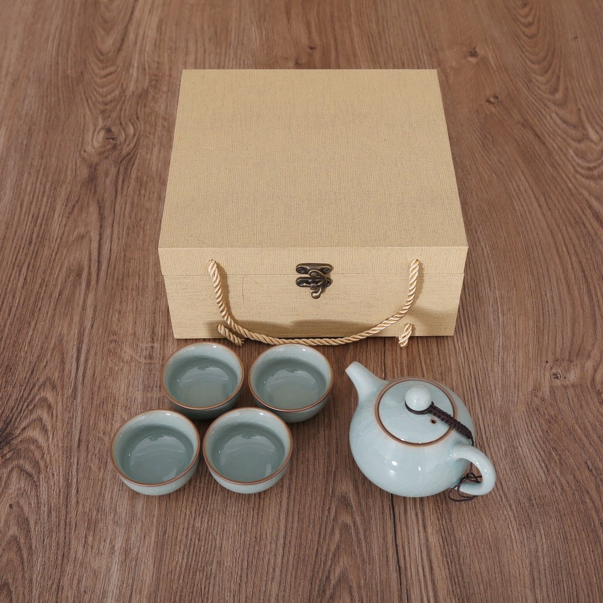 Longquan Celadon Ge Ware 3 Color Gift Tea Set - Taishan Tea Club