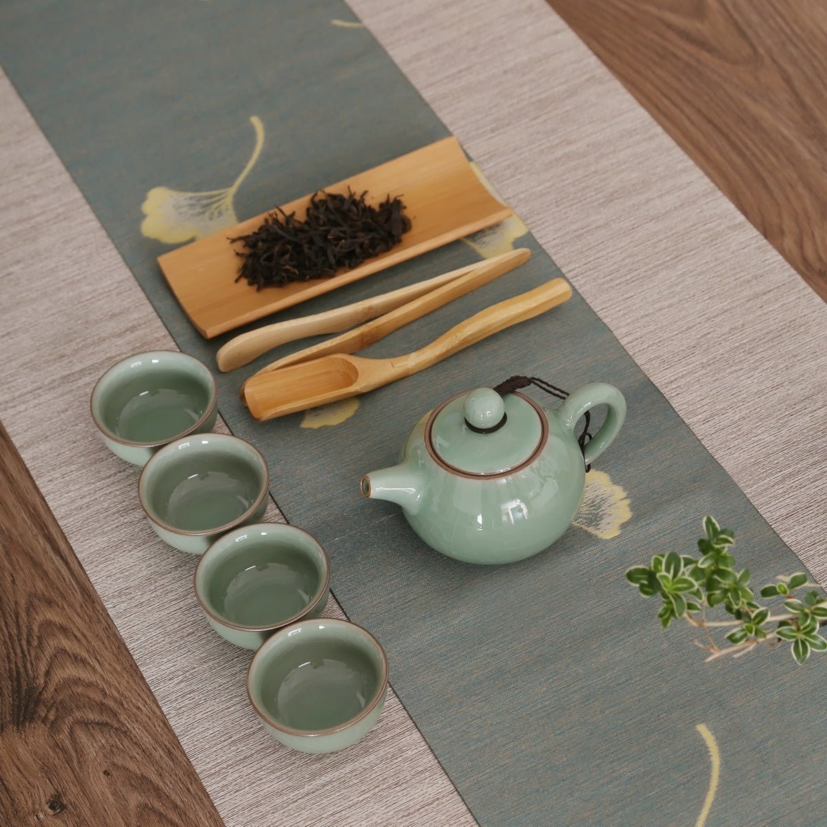 Longquan Celadon Ge Ware 3 Color Gift Tea Set - Taishan Tea Club