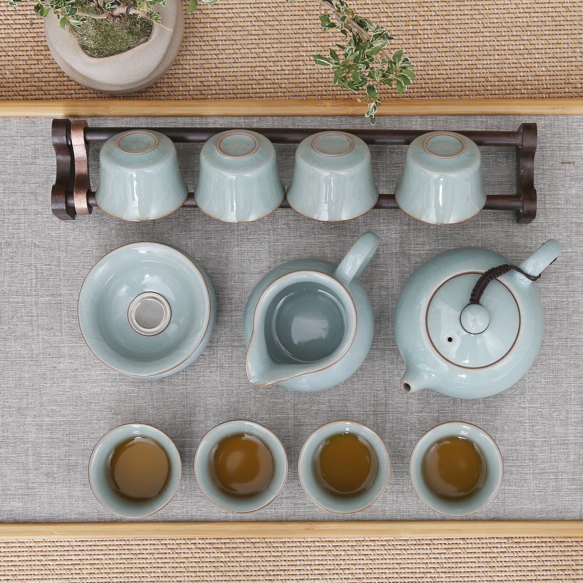 Longquan Celadon 12 Pieces Kongfu Tea Set