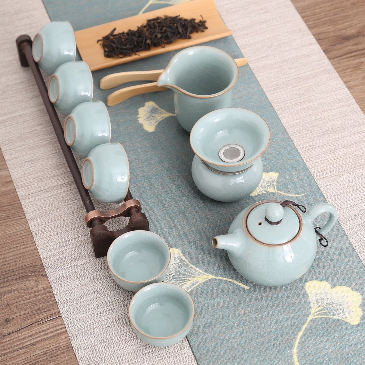 Longquan Celadon Ge Ware Blue Gift Tea Set - Taishan Tea Club