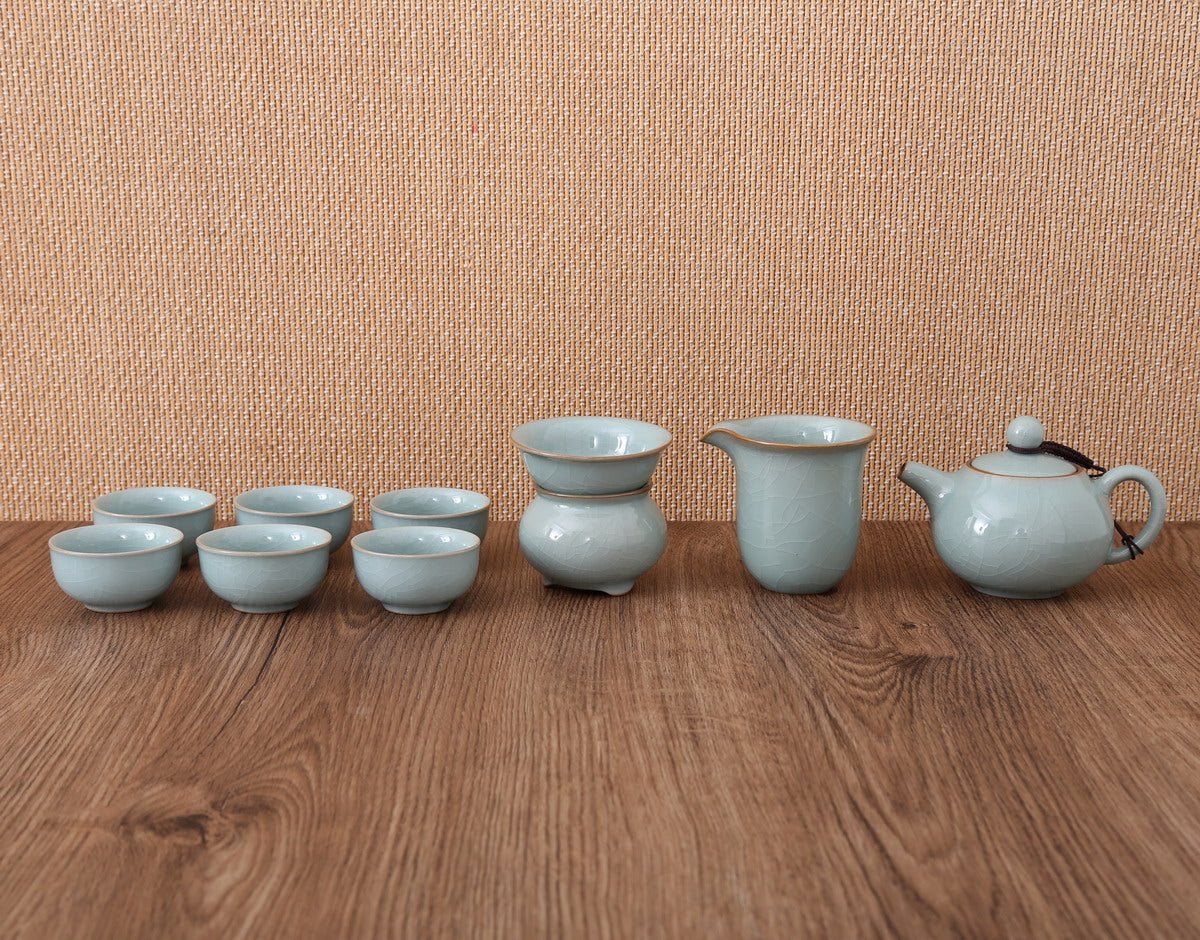 Longquan Celadon Ge Ware Blue Gift Tea Set - Taishan Tea Club