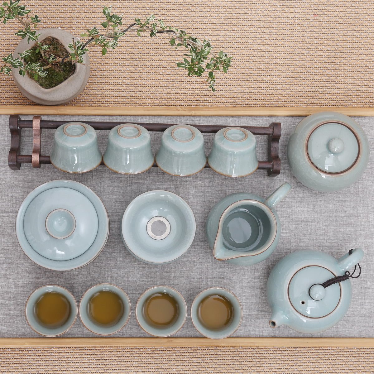 Longquan Celadon Ge Ware Gift Tea Set - Taishan Tea Club