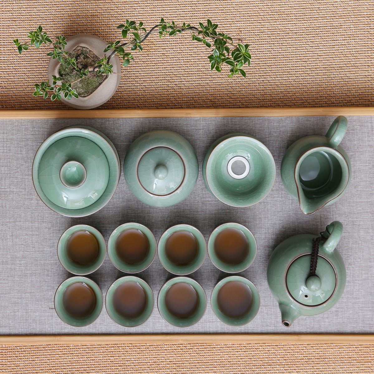 Longquan Celadon Ge Ware Gift Tea Set - Taishan Tea Club