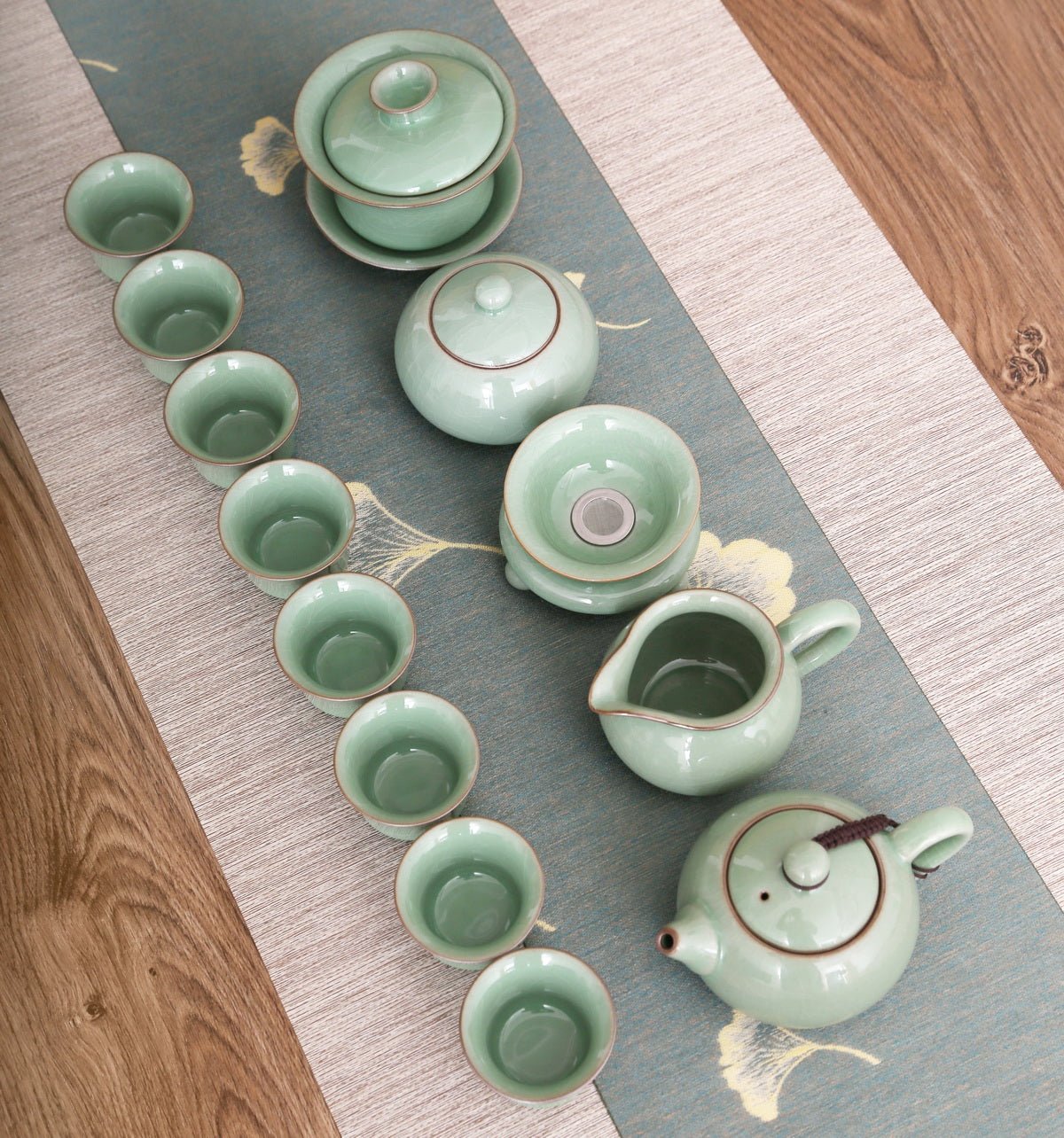 Longquan Celadon Ge Ware Gift Tea Set - Taishan Tea Club