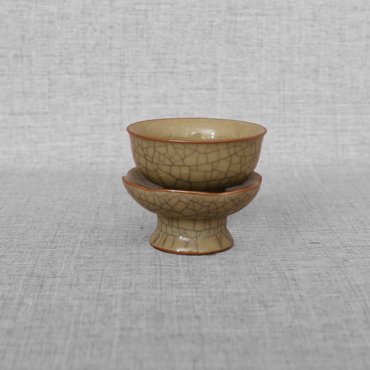 Longquan Celadon Ge Ware Yellow Crack Pattern Gift Tea Set - Taishan Tea Club