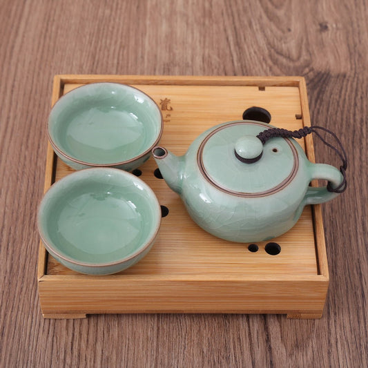Longquan Celadon Travel Tea Set - Taishan Tea Club