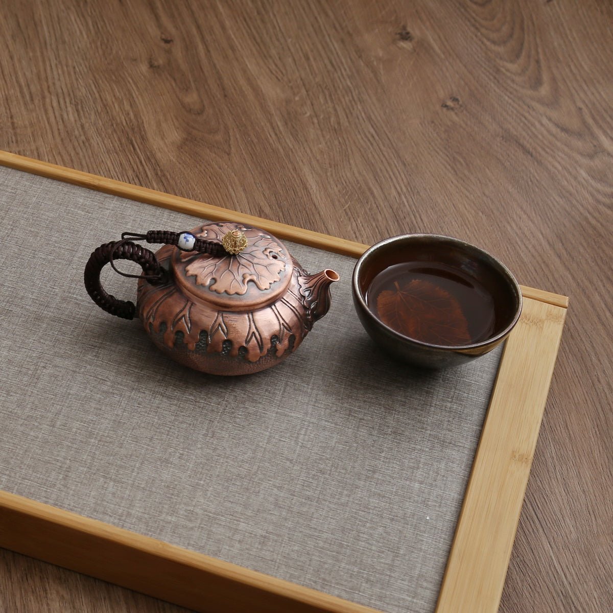 Lotus Leaf Copper Teapot - Taishan Tea Club