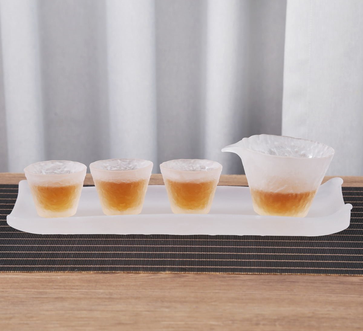 Non-transparent Glass 35cm Middle Size Tea Tray - Taishan Tea Club