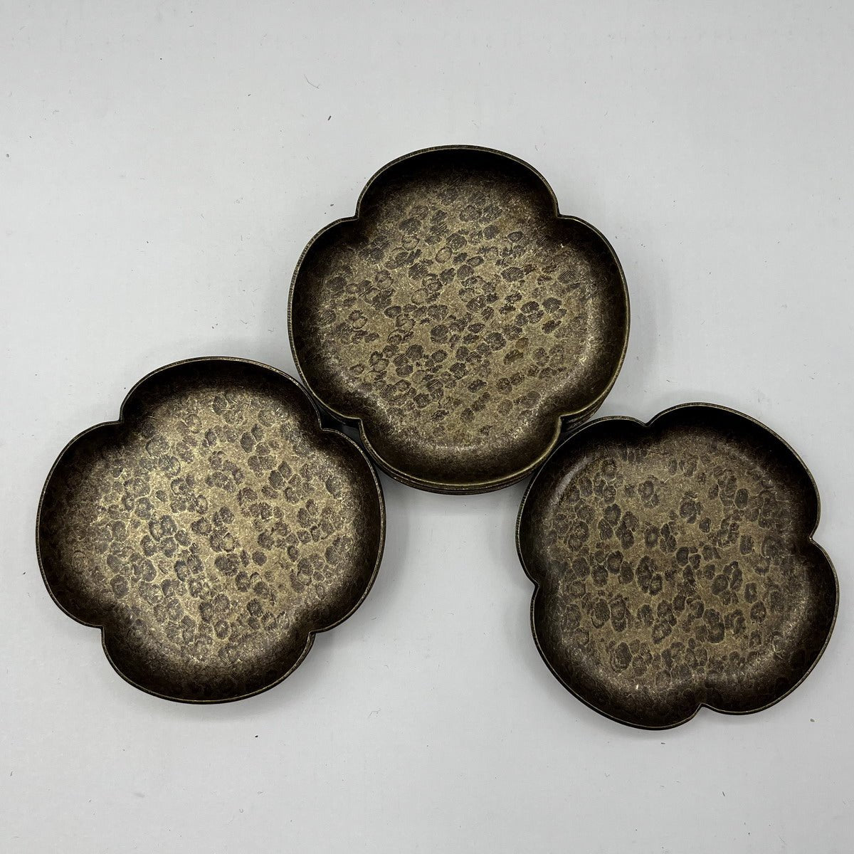 Petal Shape Irregular Pattern Copper Tea Coaster(Per One) - Taishan Tea Club