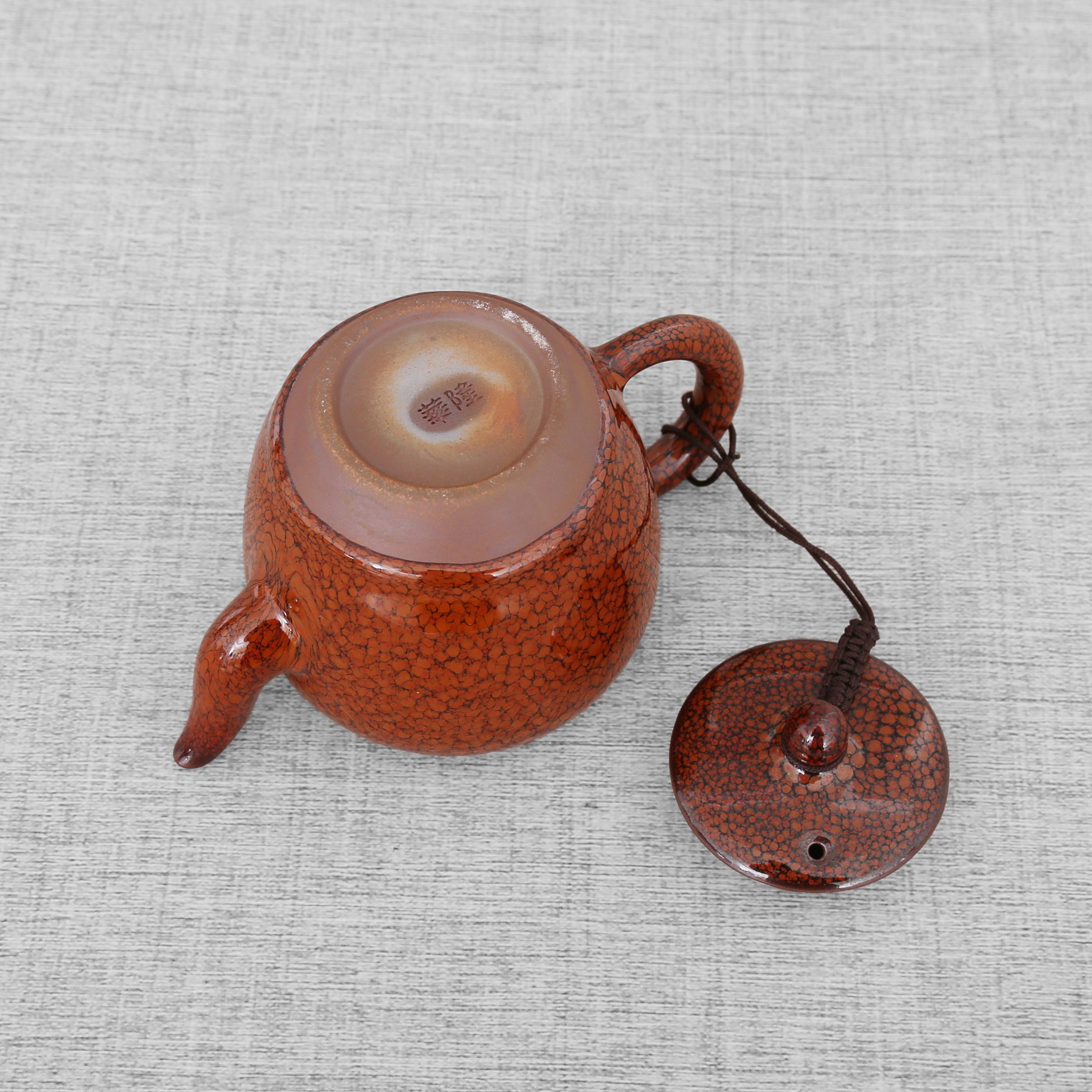 Red Orange Single Jian Zhan Teapot (Fire Phoenix) - Taishan Tea Club