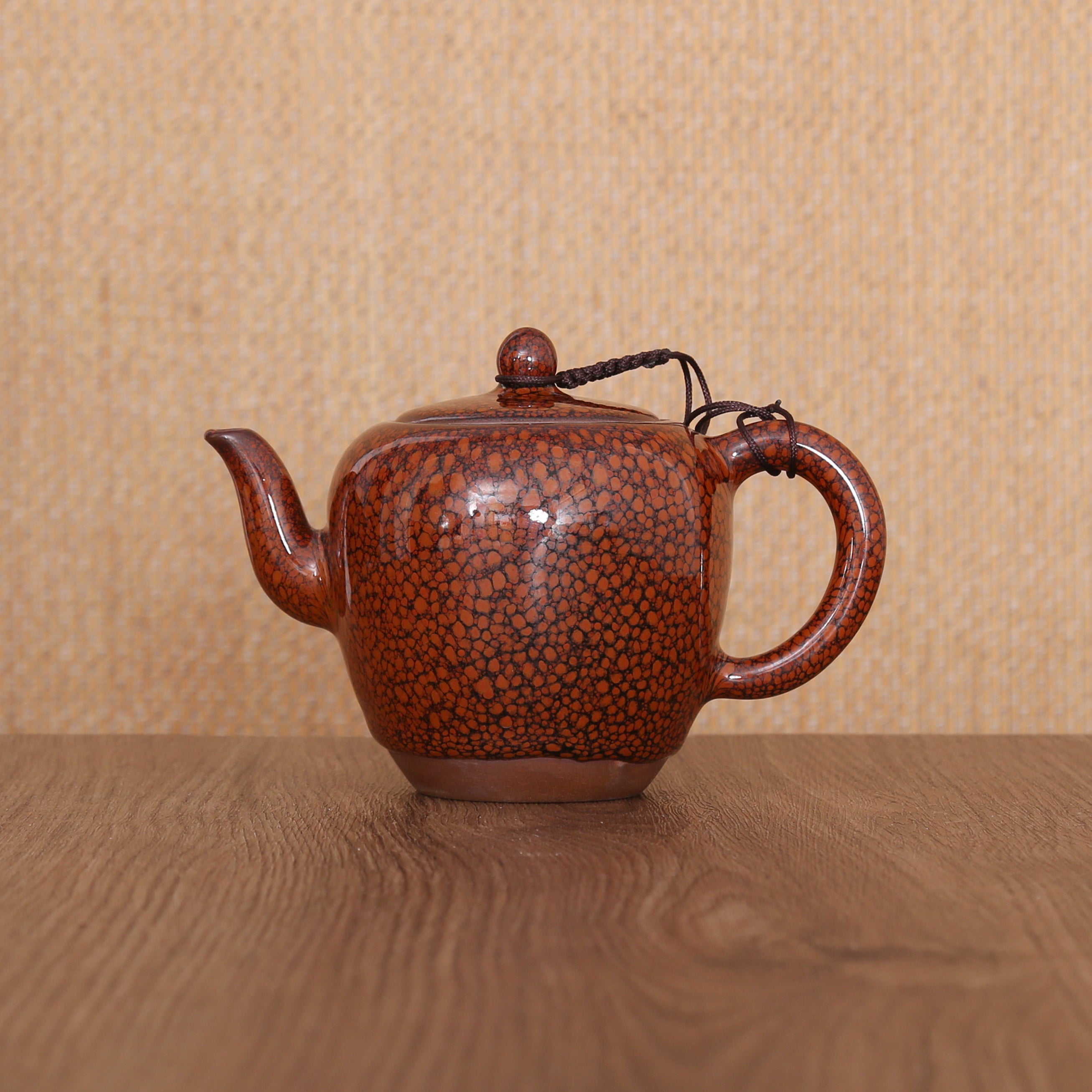 Red Orange Single Jian Zhan Teapot (Fire Phoenix) - Taishan Tea Club