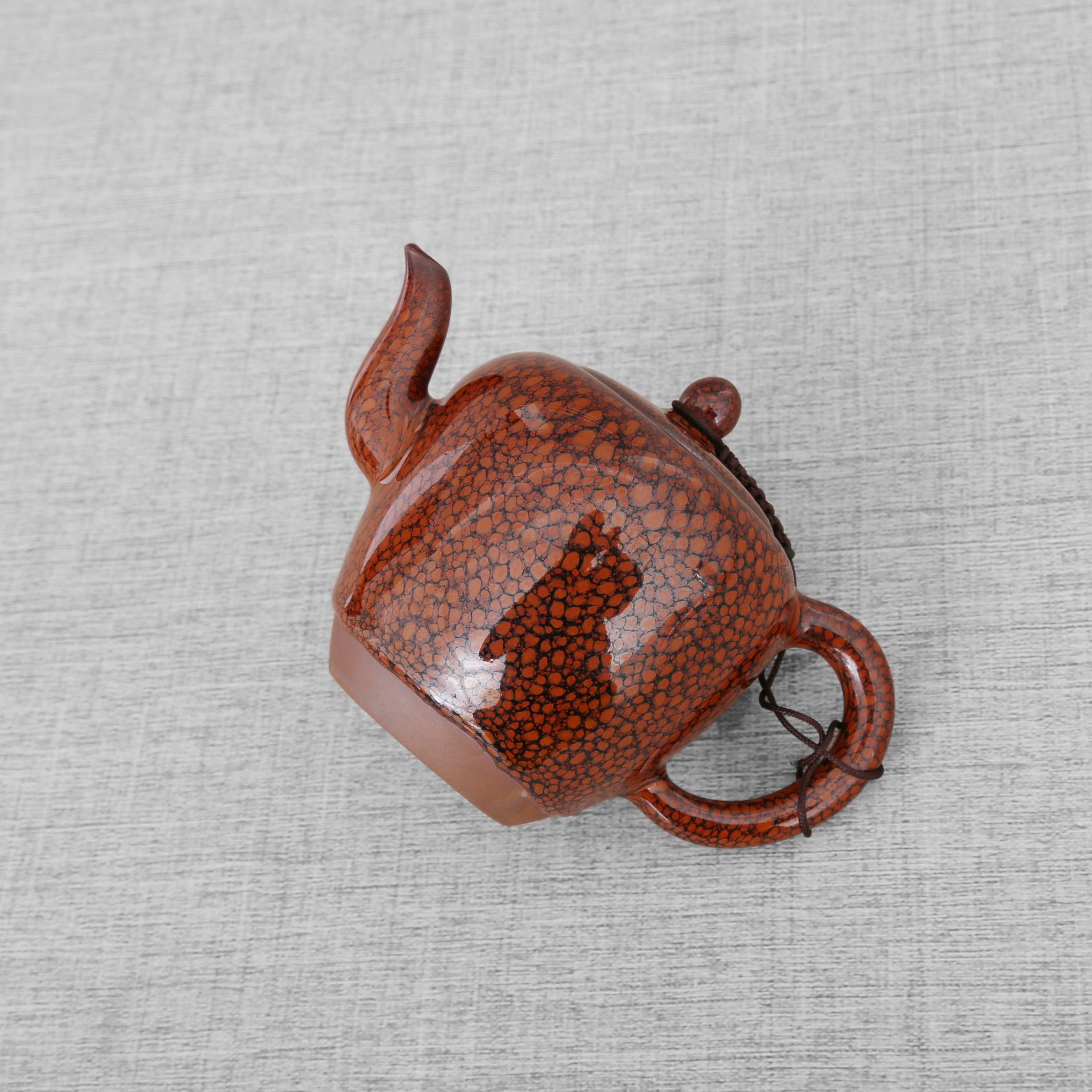 Red Orange Single Jian Zhan Teapot (Fire Phoenix) - Taishan Tea Club