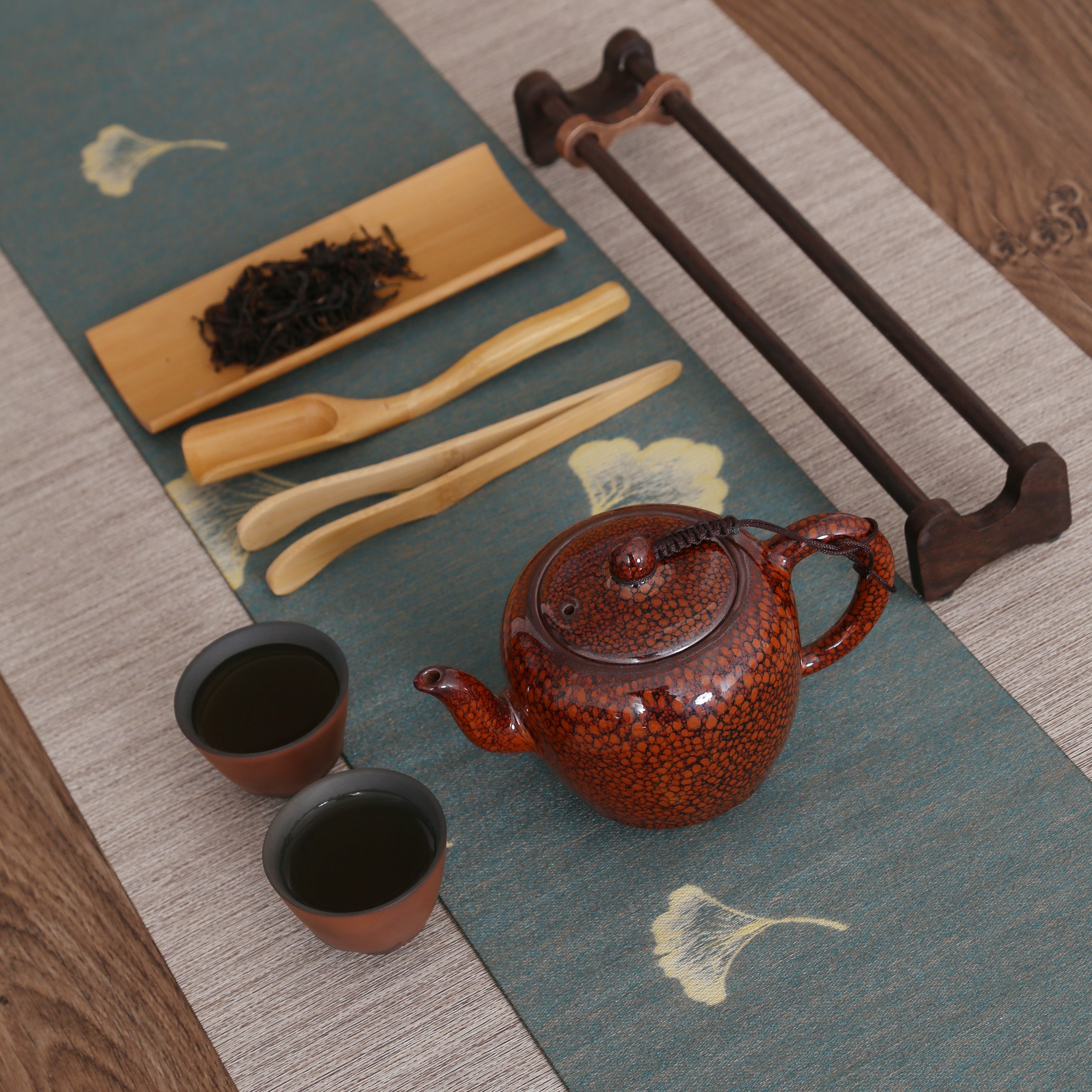 Red Orange Single Jian Zhan Teapot (Fire Phoenix) - Taishan Tea Club