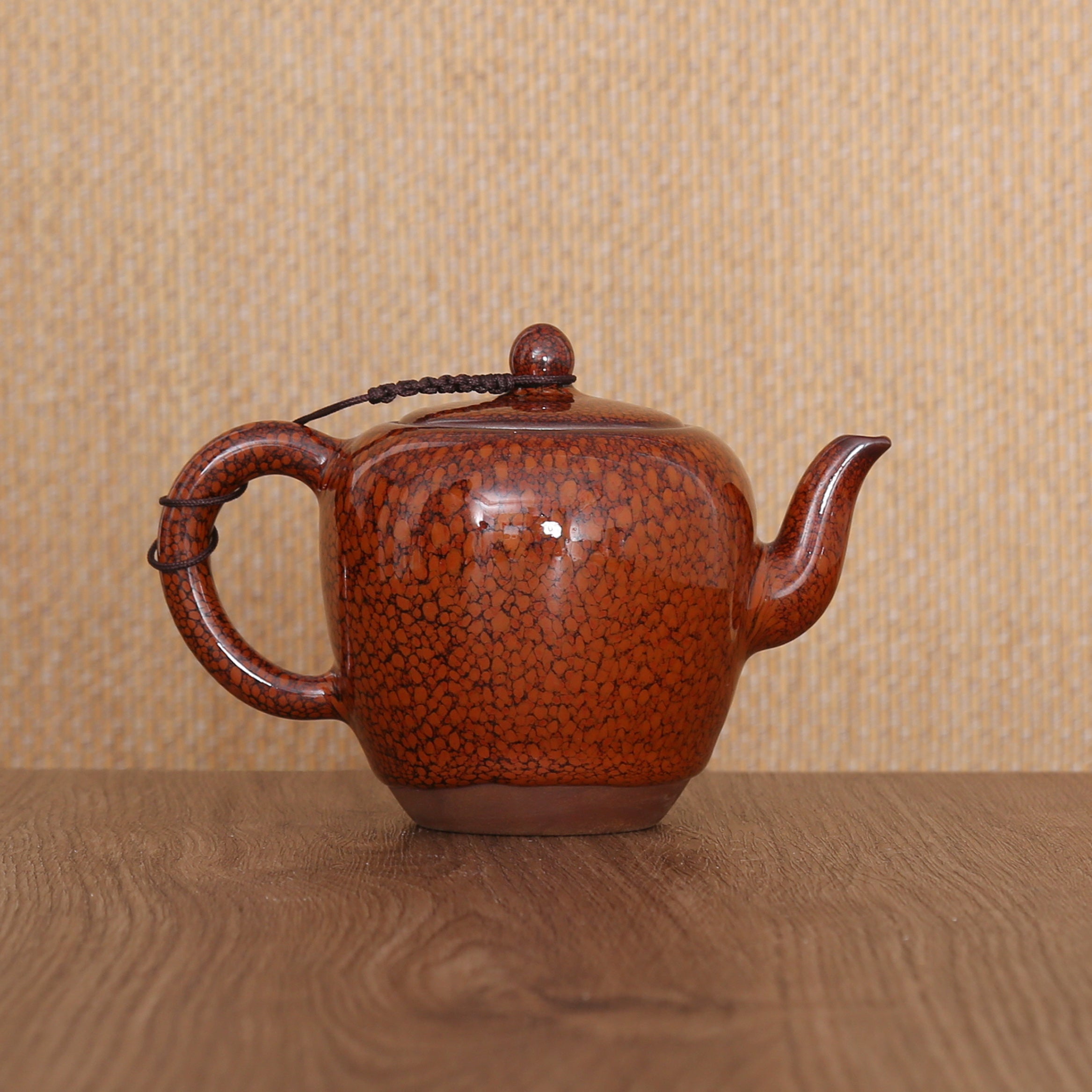 Red Orange Single Jian Zhan Teapot (Fire Phoenix) - Taishan Tea Club