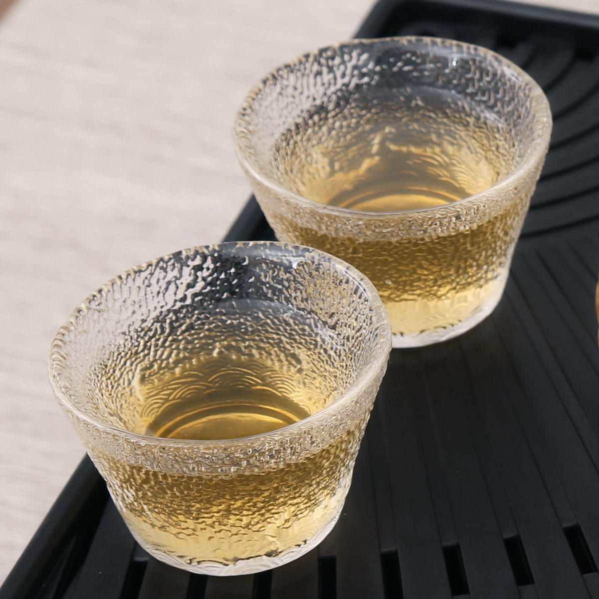 Sea Wave Glass Travel tea set - Taishan Tea Club