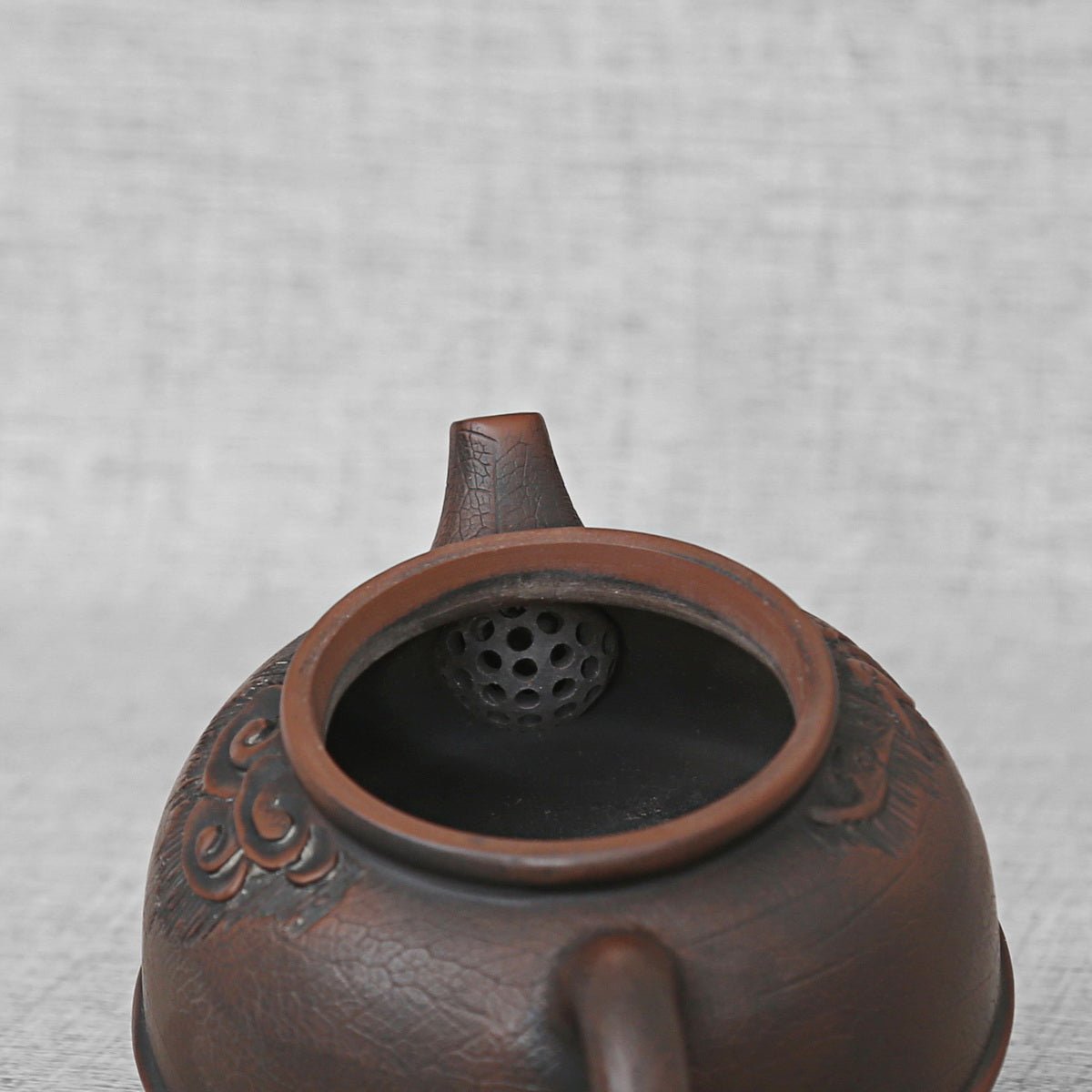 Single Teapot,Purple Pottery (Pu Ti Wen Qian Diao) - Taishan Tea Club