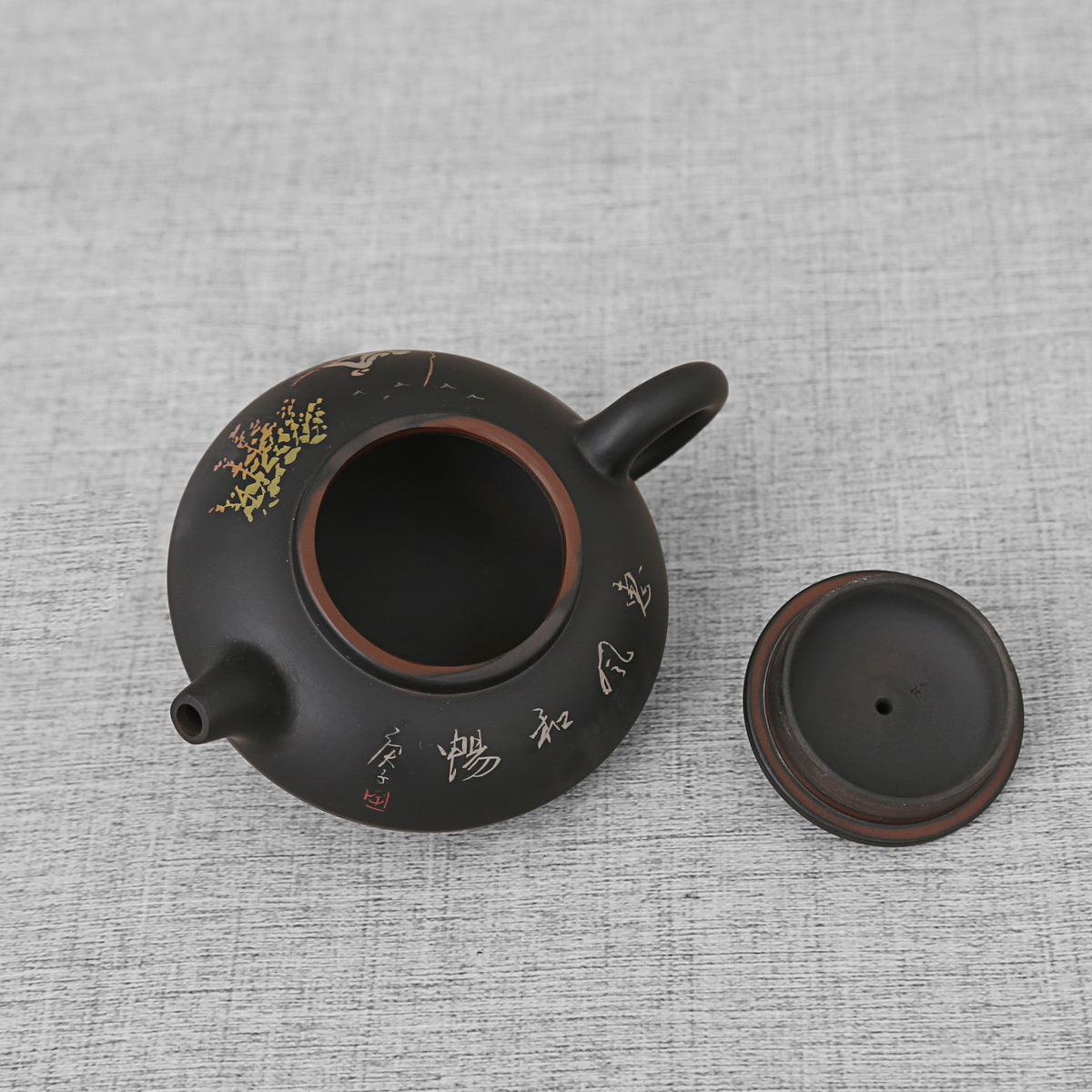 Single Teapot,Purple Pottery SJT2(Cai Tian) - Taishan Tea Club