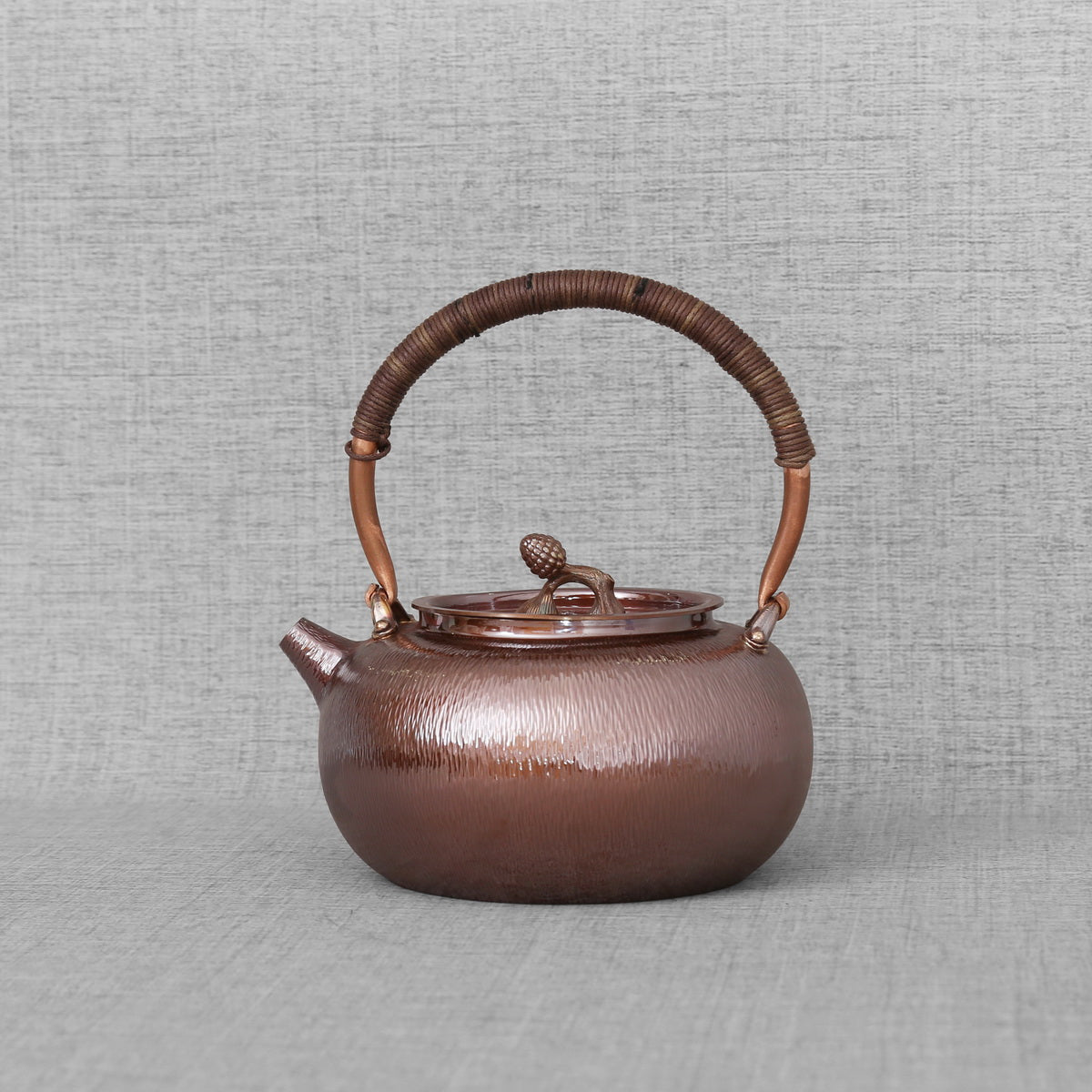 Stripe Pattern Copper Tea Kettle - Taishan Tea Club